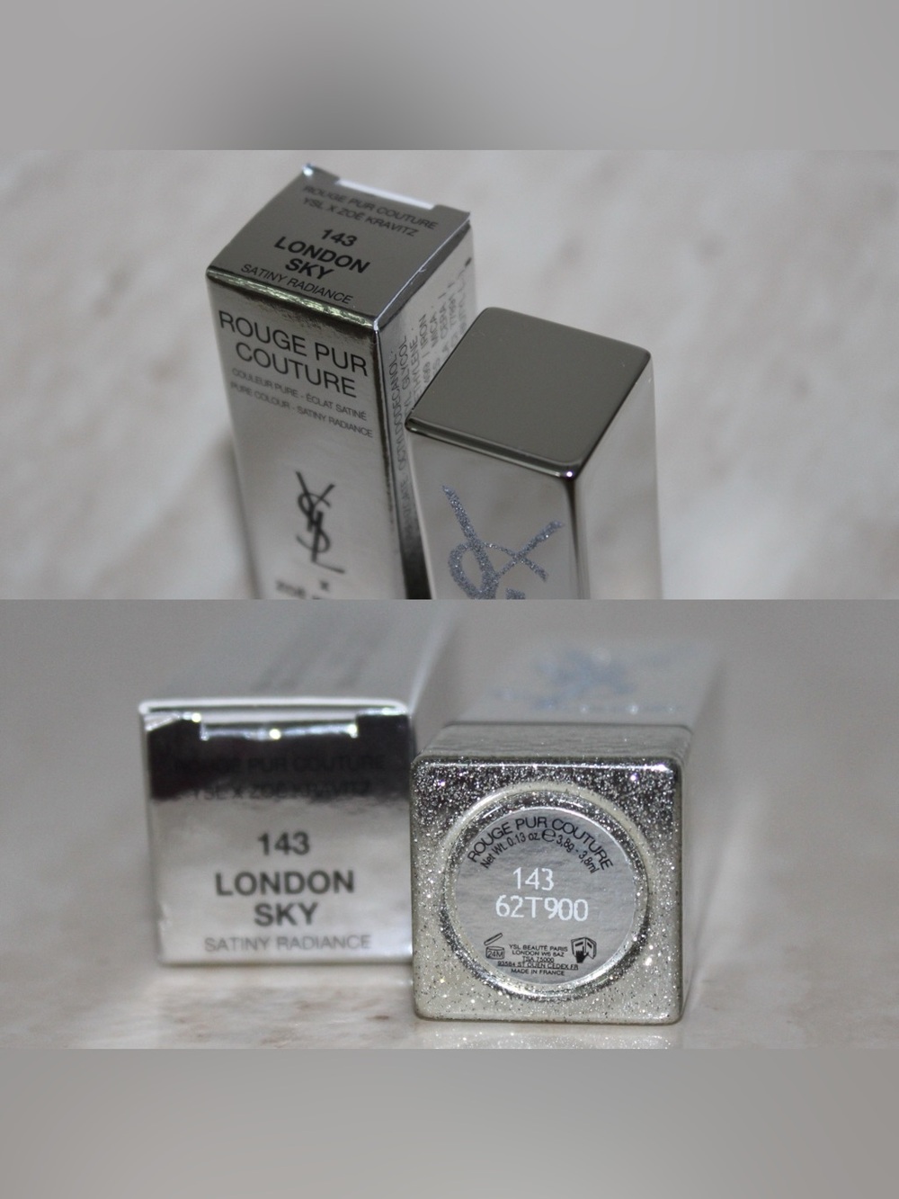 YSL x Zoe Kravitz ‘London Sky’ #143 Rouge Pur Couture Satiny Radiance Lipstick - Picture 15 of 16